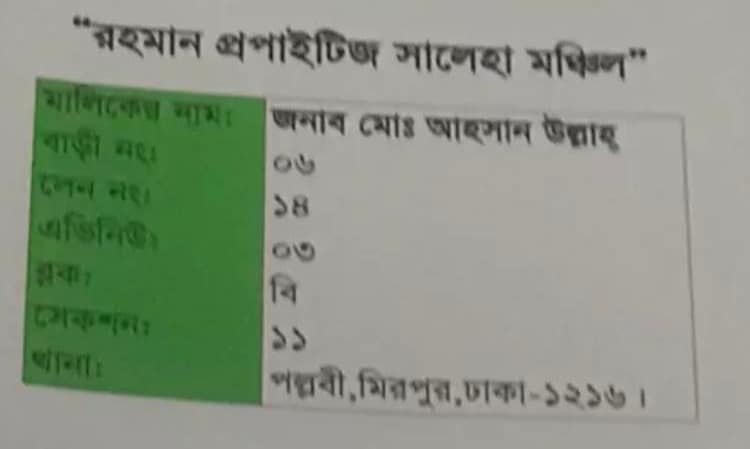 আগামী জুন মাস থেকে ফ্যামিলি বাসা (৪র্থ তলায়) ভাড়া হবে।